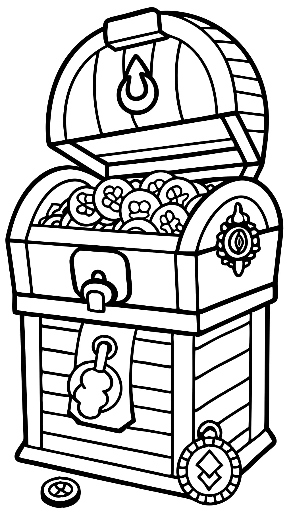 coloring pages of treasure chests